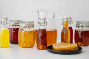 delicious kombucha arrangement still life
