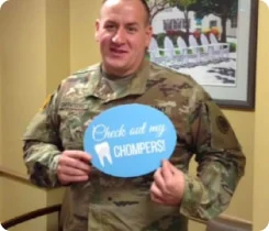 Army Patient with banner