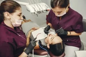 beautiful girl dentist