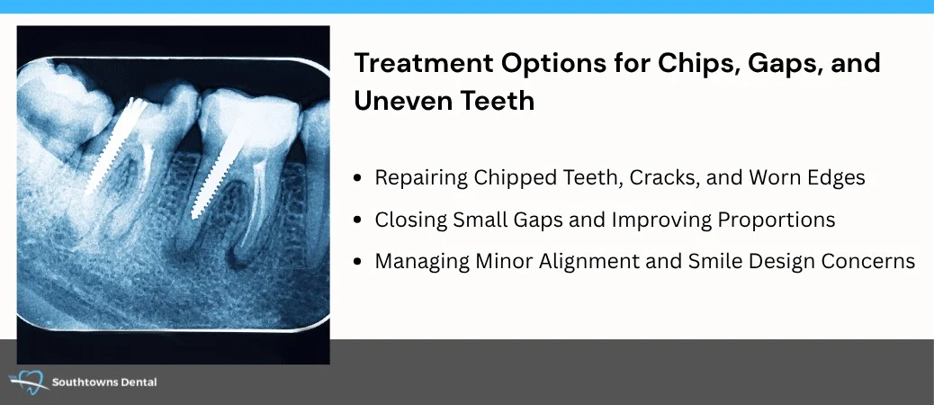 Choosing Between Treatments for Chips, Gaps, and Uneven Teeth